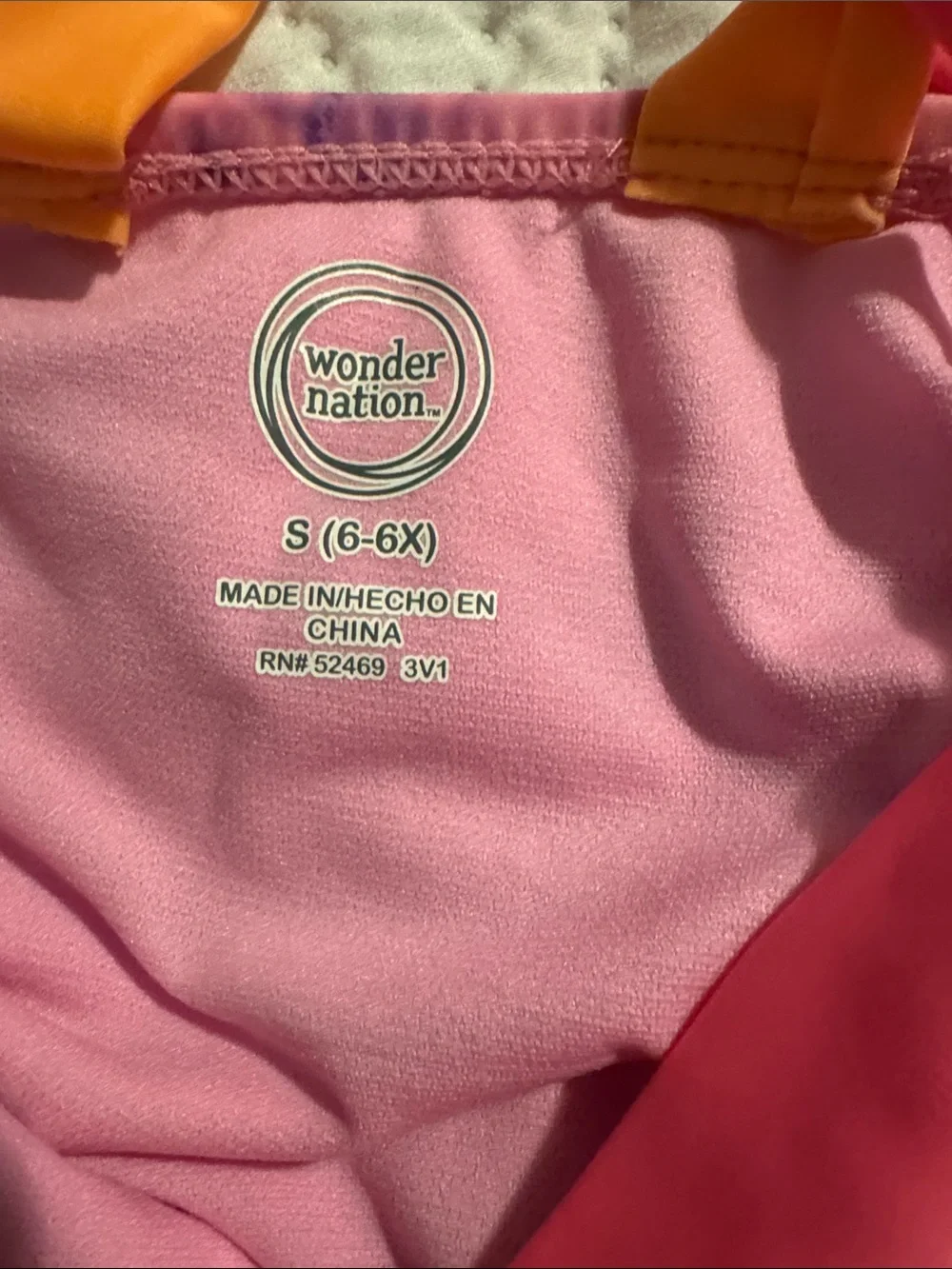 wonder nation Pink Unicorn Tankini with Rainbow Accents